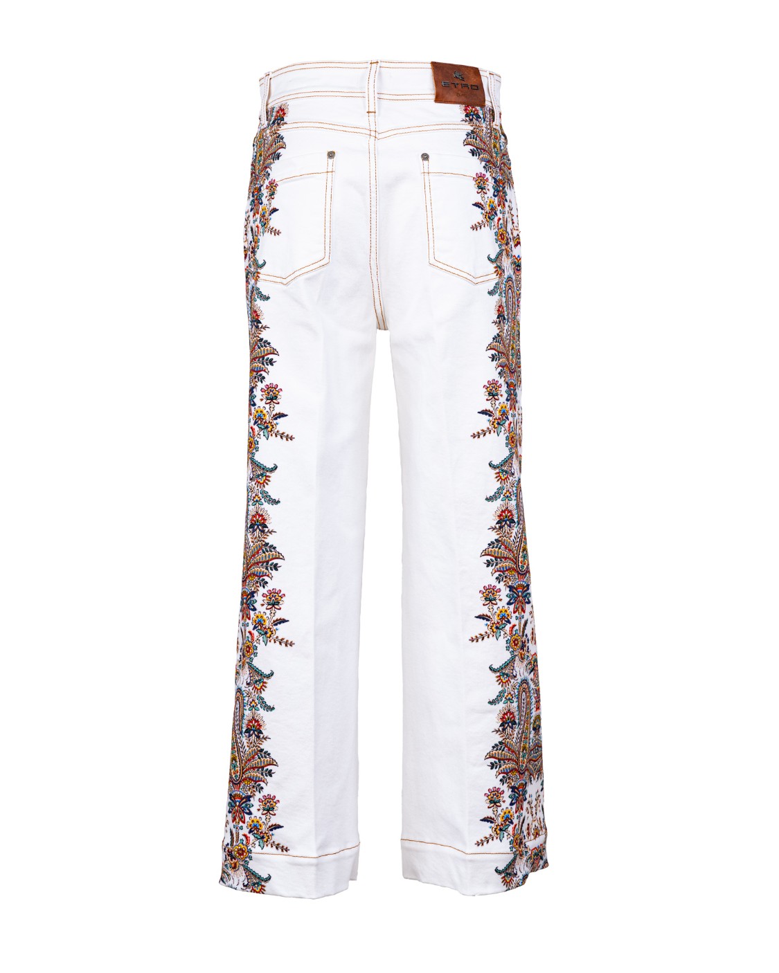 shop ETRO Saldi Jeans: Etro jeans in denim di cotone stretch palazzo.
Tasche frontali.
Tasche posteriori applicate.
Chiusura con bottone e cerniera.
Etichetta con logo Etro e Pegaso in metallo e applicata in vita sul retro.
Stampa piazzata con motivi Paisley e micro floreali.
Composizione: 98% Cotone 2% Elastan.
Fabbricato in Italia.. 19521 9599-0990 number 779474